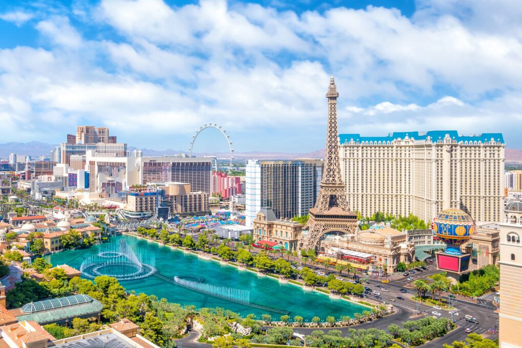 Aerial view of Las Vegas strip in Nevada - 3 Day Las Vegas with Kids Itinerary