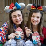 Sisters enjoy Kakigōri shaved ice treats in the Japan Pavilion of Epcot World Showcase -- this ultimate guide to all the top sweet treats, savory snacks and best beverages you can find in Epcot’s World Showcase just for you.